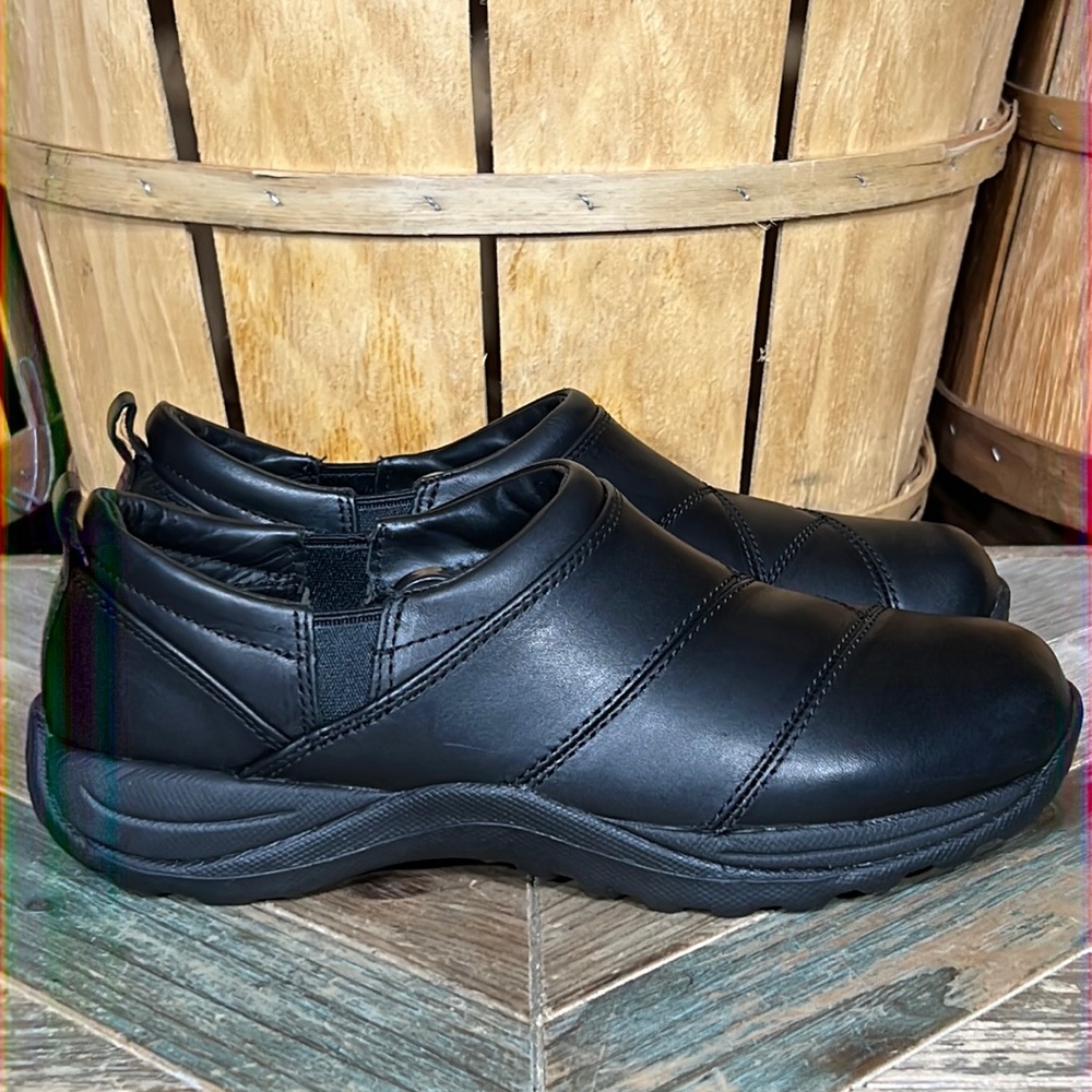 L.L. Bean Comfort Mocs Black Leather Loafer Mocs Shoes